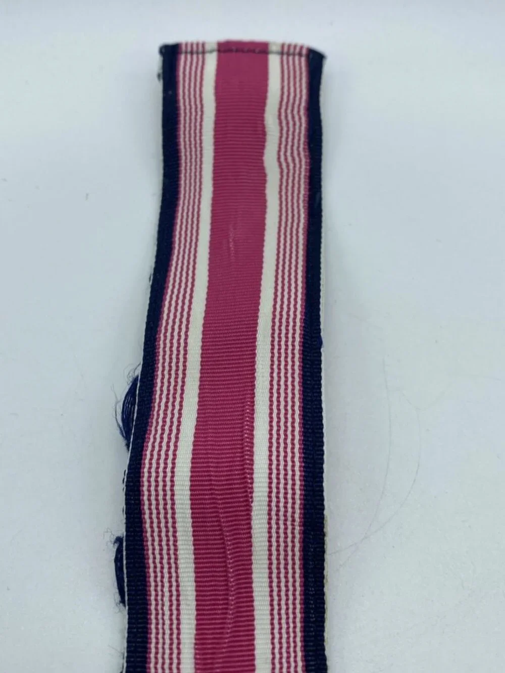 J Crew Pink Blue White Stripe D-Ring Belt Women's Size L End to End 43" - Picture 13 of 14